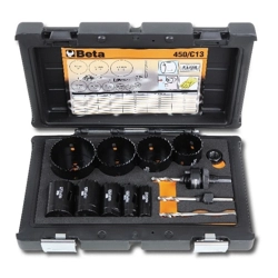 vendita online Serie di 9 seghe a tazza in valigetta art.450/c13 Seghetti, Segacci e Segoncini Beta